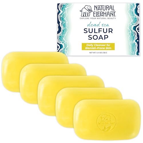 natural elephant dead sea sulfur soap 4.4 oz with dead sea sal...