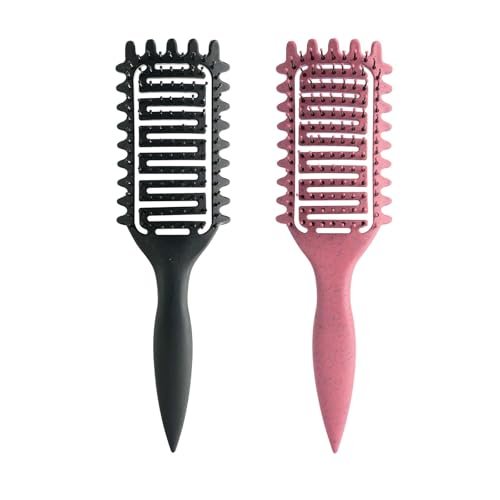 curl defining brush for curly hair, vented detangling hair bru...