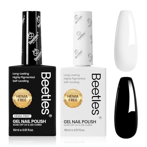 beetles balck & white gel polish monochrome aesthetics, hema...