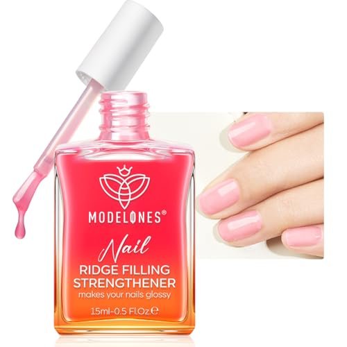 modelones nail strengthener sheer pink nail polish nail harden...