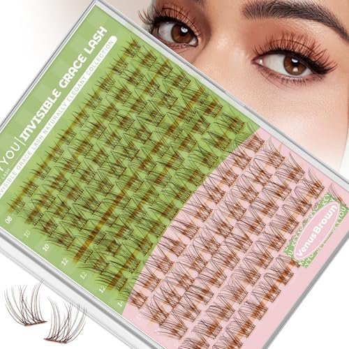 keyyou venus brown lash clusters fairy eyelash extension c cur...
