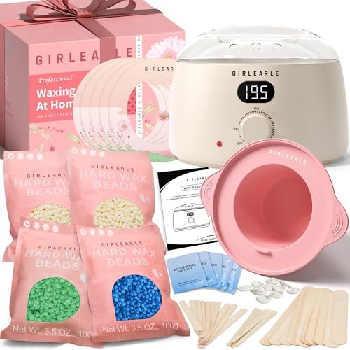 girlearle premium digital waxing kit for women and men, wax wa...