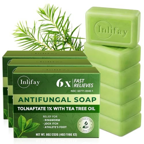 inlifay soap bar with tea tree oil & sulfur for active men i...