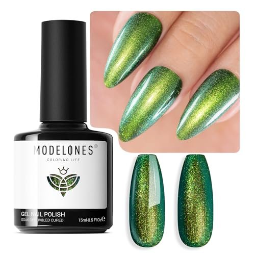 modelones glitter gel nail polish pastel green gel nail polish...