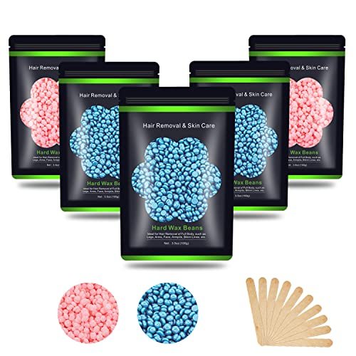 auperwel hard wax beans 17.5oz 1.1lb, hair removal wax beads b...