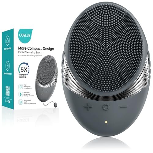 coslus fbs01 facial cleansing brush face scrubber: portable si...