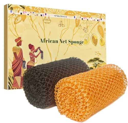 spmktbozai african net sponge authentic, 2 pieces african exfo...