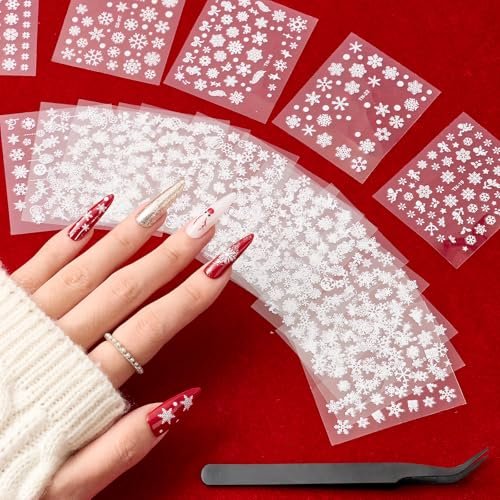 beetles snowflake nail art stickers 30 sheets 3d nail stickers...