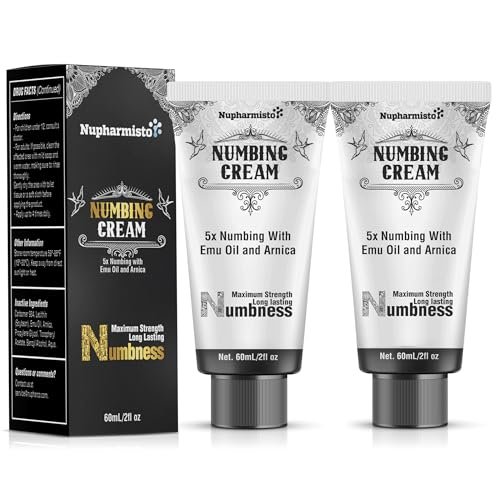 2 pack numbing cream maximum strength: long lasting extra reli...
