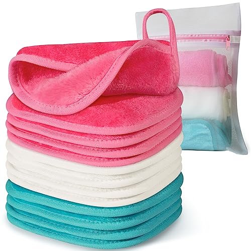 makeup remover cloth, 6" x 6" make up towels reusable face clo...