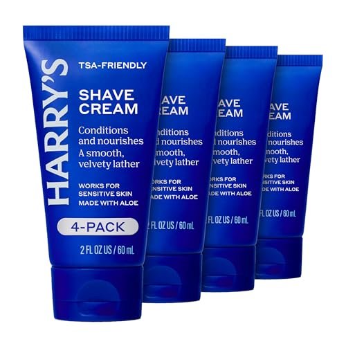 harry's travel size shaving cream for men with aloe and eucaly...