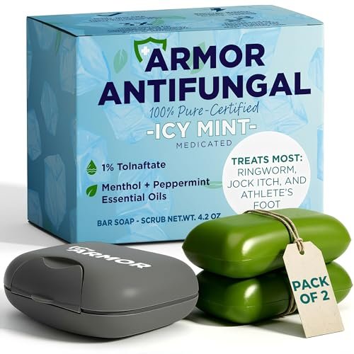 antifungal soap infused with peppermint essential oil | medica...