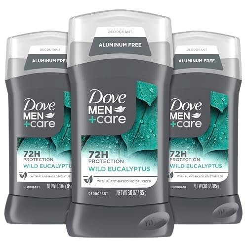 dove men + care aluminum free 3 pack wild eucalyptus deodorant...