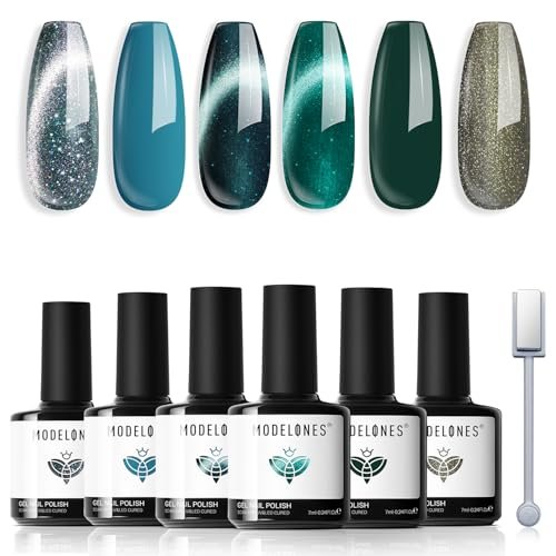 modelones gel nail polish set, 6 colors 2026 spring summer blu...