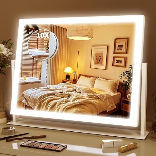ROLOVE Lighted Makeup Mirror 16.3"x12.6", Hollywood Vanity Mir... rolove lighted makeup mirror 16.3"x12.6", hollywood vanity mir...