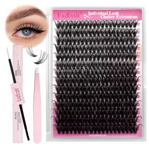 fadlash natural lash clusters kit individual eyelash clusters...