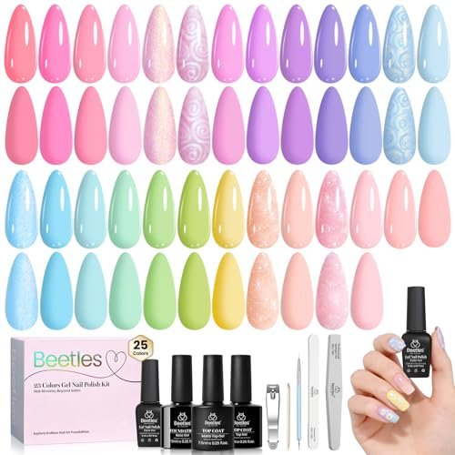 beetles pastel gel polish set rainbow dreamscape 25 colors s...
