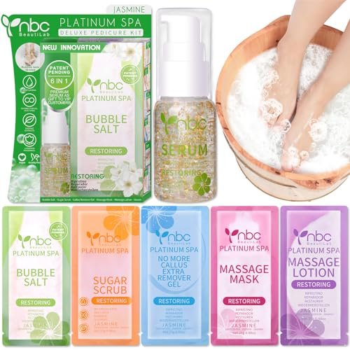 nbc beautilab pedicure foot soak set upgraded 6 in 1 foot sp...