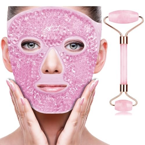 znÖcuetÖd ice face facial jade roller and ice face mask cold c...