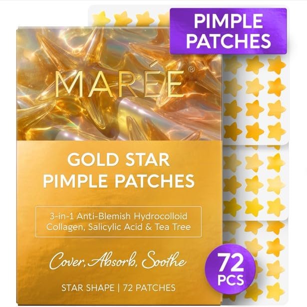 maree gold star pimple patches for face acne patches stars w...
