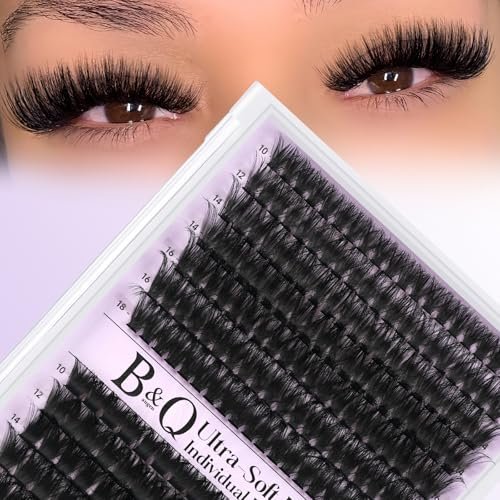 b&q fluffy lash clusters, volume eyelash clusters 10 18mm, d c...