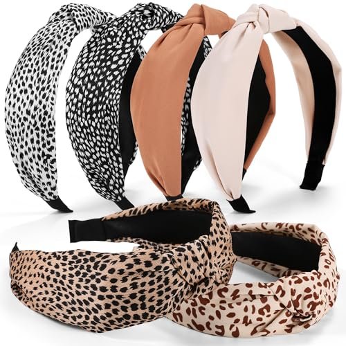diyjibb headbands for women girls 6pcs stylish top knotted h...