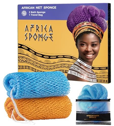 African Net Sponge Authentic - 2 Pieces Exfoliating Body Scrub... african net sponge authentic 2 pieces exfoliating body scrub...