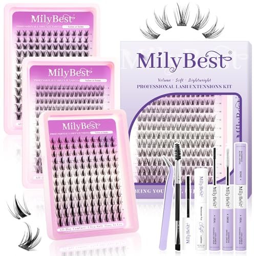 milybest natural lashes clusters lash kit fairy eyelash cluste...