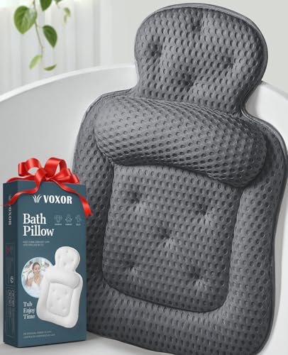 bath pillows for tub, comfortable bathtub cushion for head and...