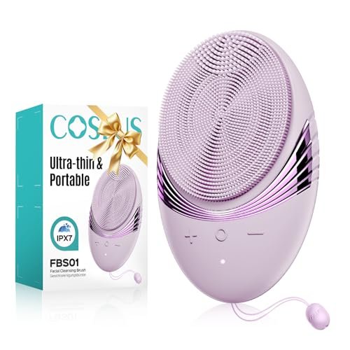 coslus facial cleansing brush face scrubber : portable silicon...