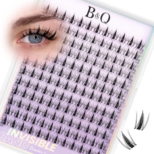 b&qaugen wispy lash clusters invisible band false eyelashes cl...