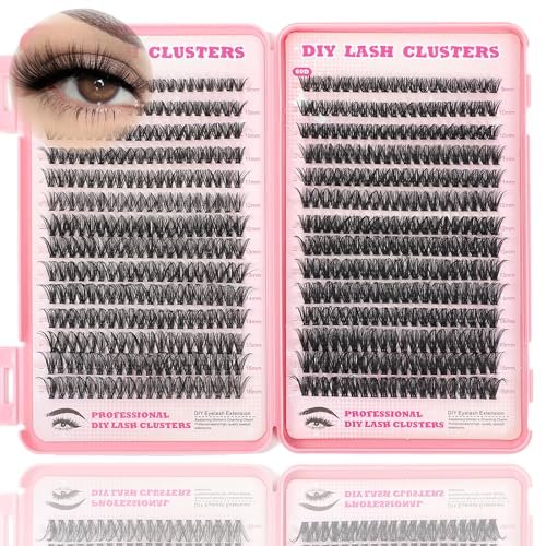 lash clusters kit, 560 pcs eyelashes clusters kit 9 16mm indiv...