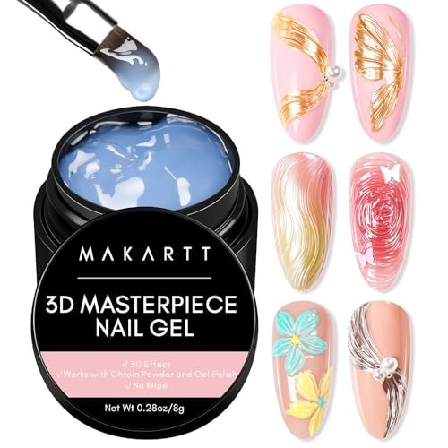 makartt 3d gel nail art: 3d sculpting gel for nail art mirror...