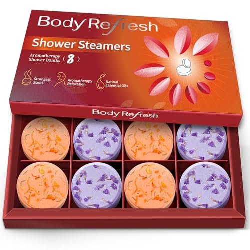 shower steamers aromatherapy 8 pack shower bombs with essentia...