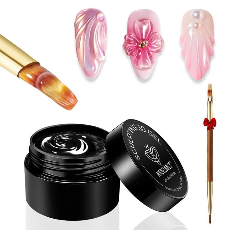 modelones 3d nail gel kit, gel nail art 3d sculpting gel with...