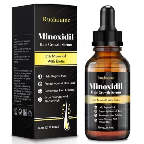 ruahouine hair growth treatment for thicker longer, 5% minoxid...