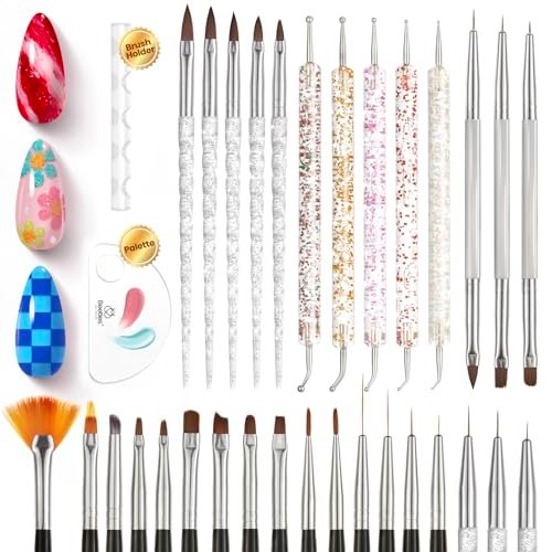beetles 31pcs nail art brushes, nail art pens, dotting tools,...