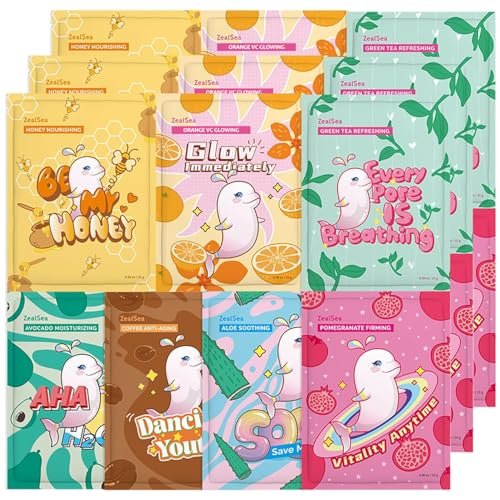 zealsea face masks skincare, facial masks for women skin care,...