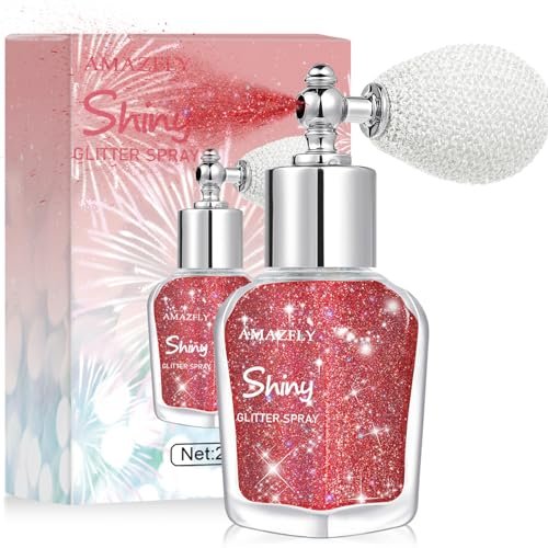 hair and body glitter spray, shimmering powder sparkle powder...
