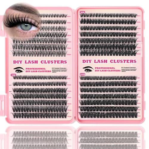 lash clusters kit, 560 pcs eyelashes clusters kit 9 16mm indiv...