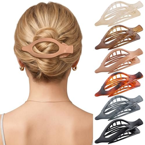 french concord hair clips claw 6pcs side slid flat hair clip...