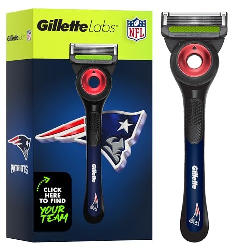 gillette labs special nfl patriots edition shaving razor for m...