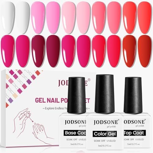 jodsone 12 pcs gel nail polish set with base coat and top coat...