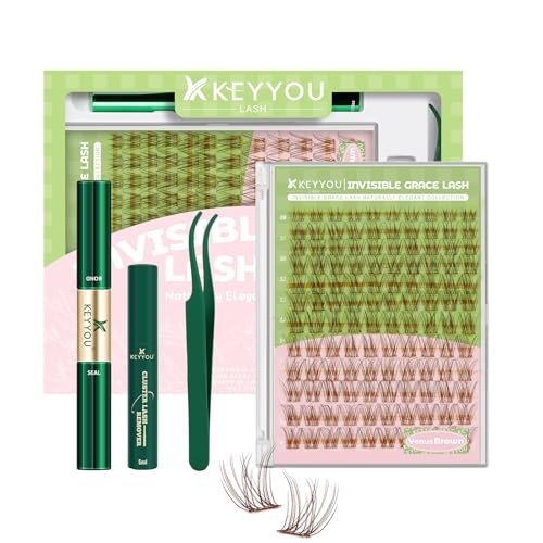 KEYYOU Venus Brown Lash Clusters Kit Fairy Lash Extension Kit... keyyou venus brown lash clusters kit fairy lash extension kit...