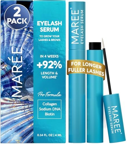 maree eyelash serum to grow lashes & brows 2 pack eye lash s...