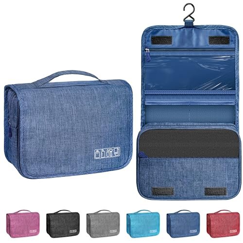 yemeda toiletry bag travel bag with hanging hook, waterproof c...