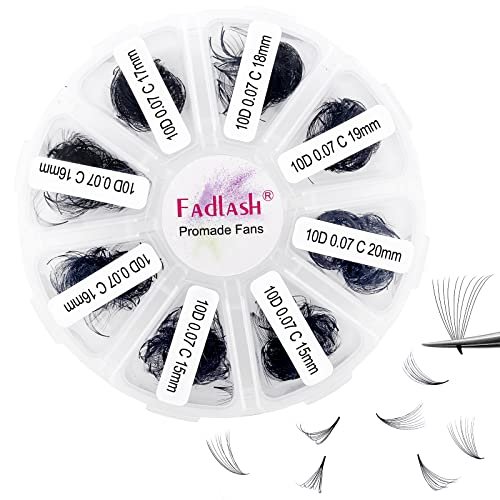 premade lash fans mixed tray 1000 promade loose fans pointed t...