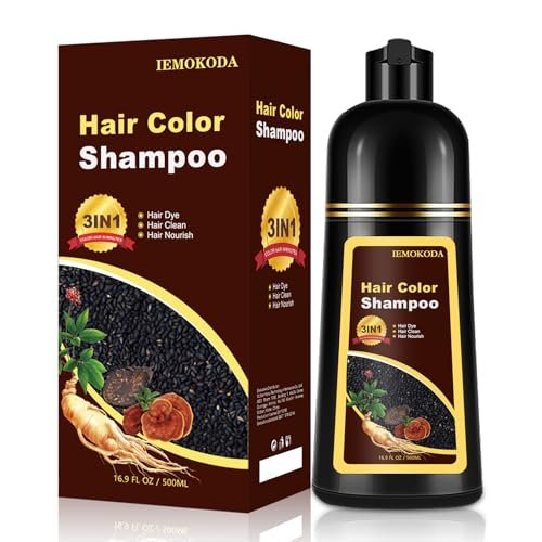 Dark Brown Hair Dye Shampoo 3 in 1 for Gray Hair, Long-lasting... dark brown hair dye shampoo 3 in 1 for gray hair, long lasting...