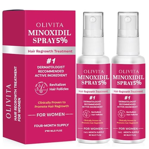 5% minoxidil spray for women hair growth: extra strength hair...