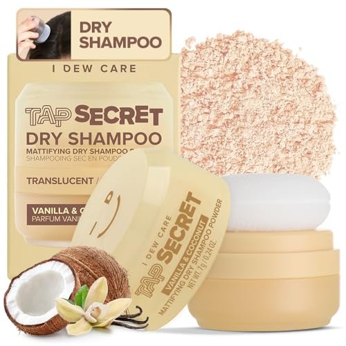 i dew care tap secret dry shampoo powder with biotin & korean...